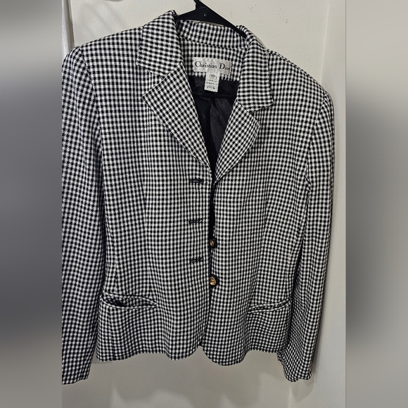 Christian Dior Plaid Print Blazer. - Picture 7 of 10